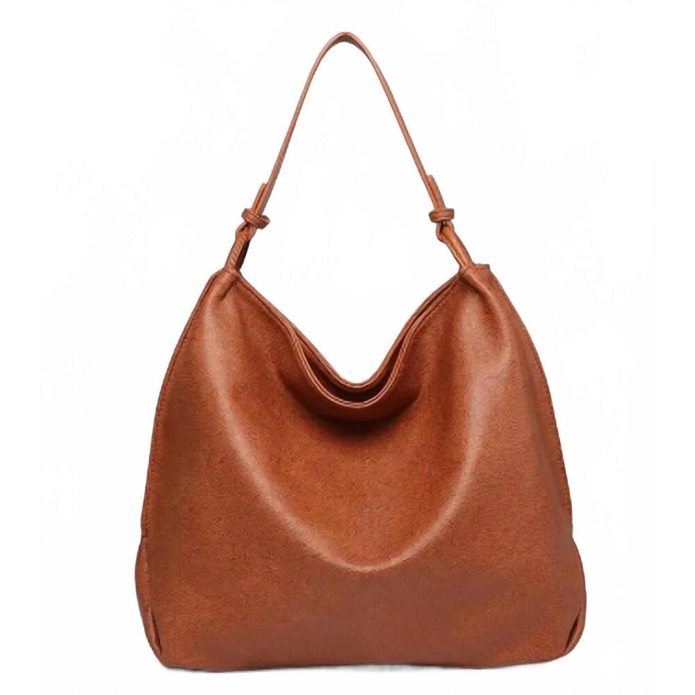 NEW JEN & CO. women's vegan leather rustic handbag in brown
